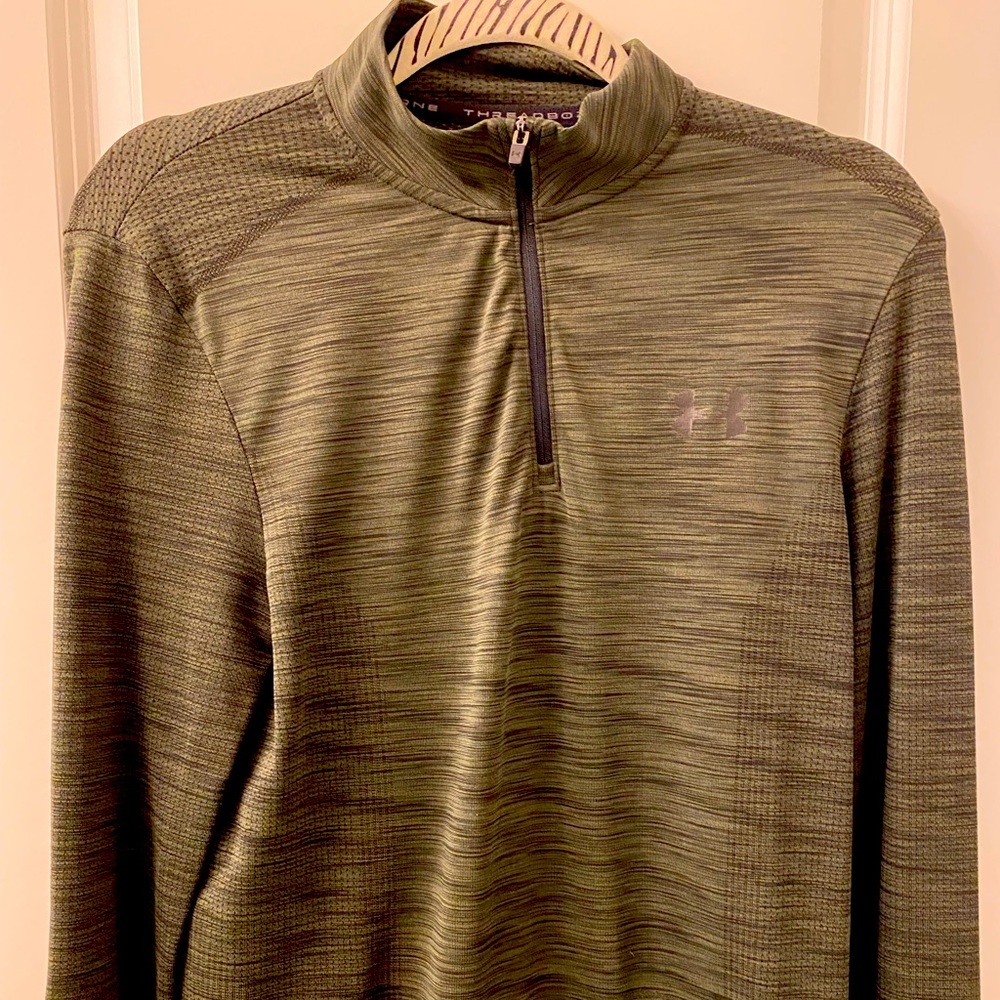 UA olive green pullover with zipper